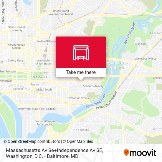 Mapa de Massachusetts Av Se+Independence Av SE