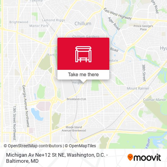 Michigan Av Ne+12 St NE map