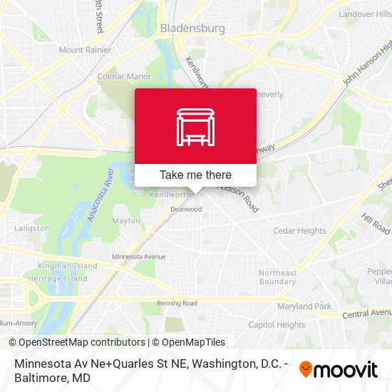 Mapa de Minnesota Av Ne+Quarles St NE