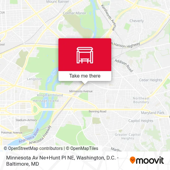 Minnesota Av Ne+Hunt Pl NE map