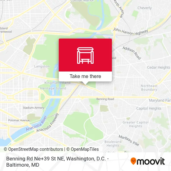 Benning Rd Ne+39 St NE map