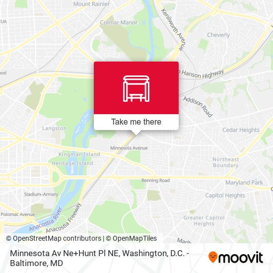 Minnesota Av Ne+Hunt Pl NE map