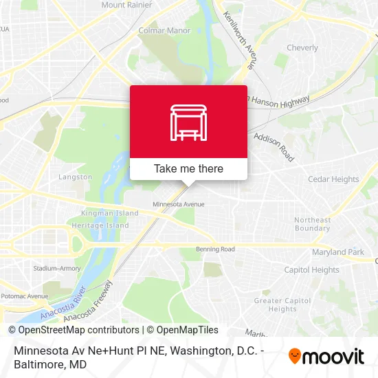 Minnesota Av Ne+Hunt Pl NE map