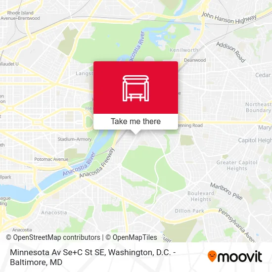 Minnesota Av Se+C St SE map