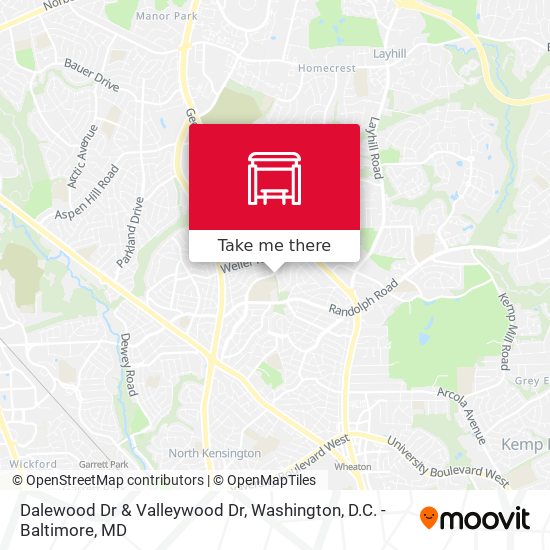 Dalewood Dr & Valleywood Dr map