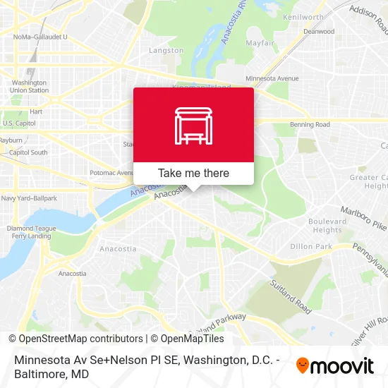Minnesota Av Se+Nelson Pl SE map