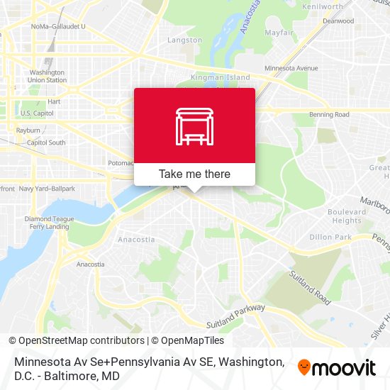 Mapa de Minnesota Av Se+Pennsylvania Av SE