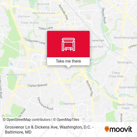 Grosvenor Ln & Dickens Ave map