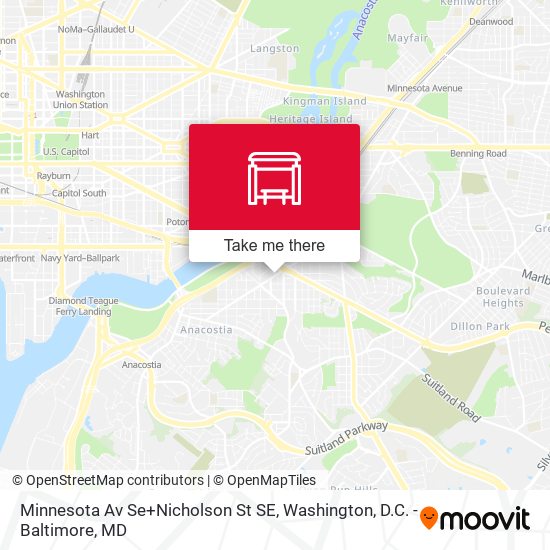 Mapa de Minnesota Av Se+Nicholson St SE