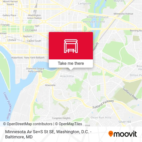 Minnesota Av Se+S St SE map