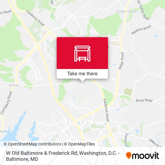 W Old Baltimore & Frederick Rd map