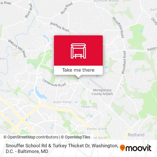 Snouffer School Rd & Turkey Thicket Dr map