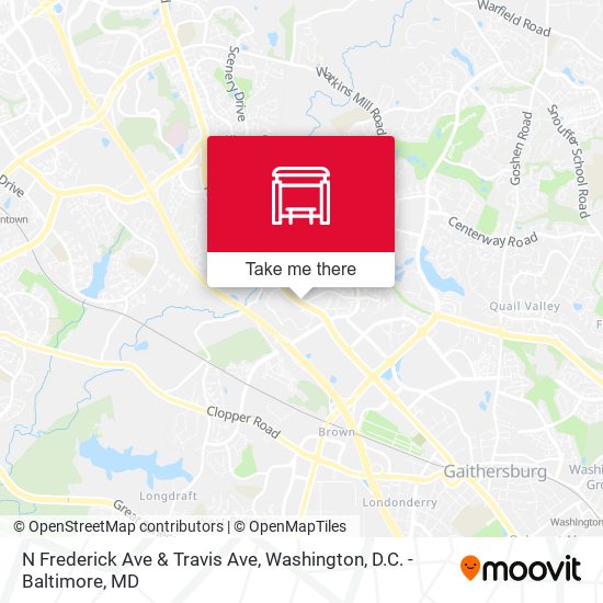 N Frederick Ave & Travis Ave map