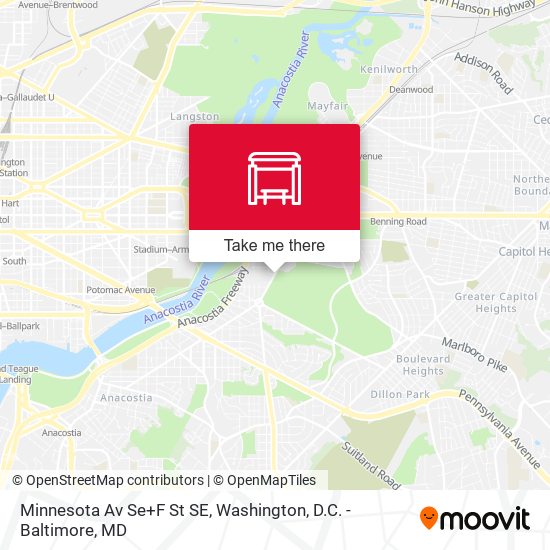Mapa de Minnesota Av Se+F St SE