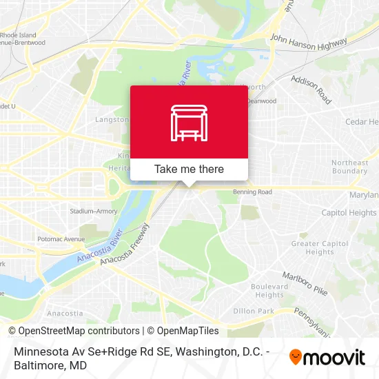 Minnesota Av Se+Ridge Rd SE map