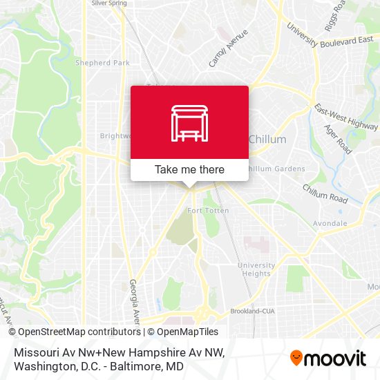 Missouri Av Nw+New Hampshire Av NW map