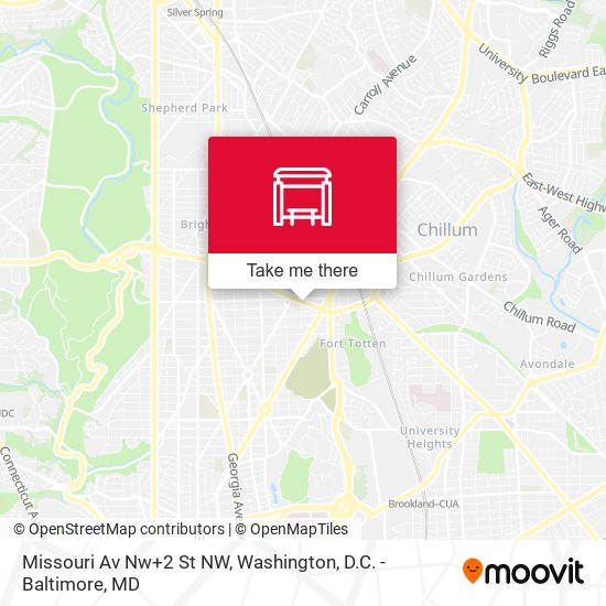 Mapa de Missouri Av Nw+2 St NW