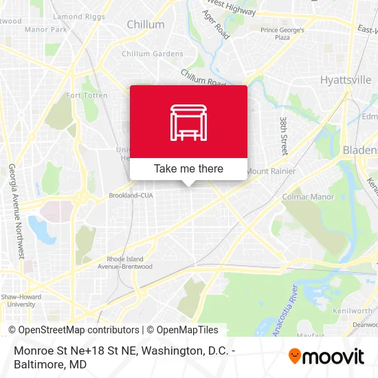 Monroe St Ne+18 St NE map