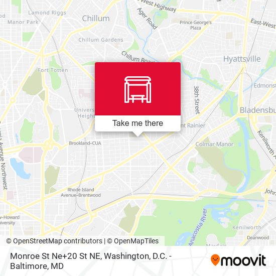 Monroe St Ne+20 St NE map