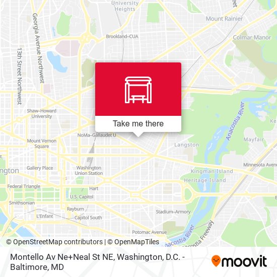 Montello Av Ne+Neal St NE map