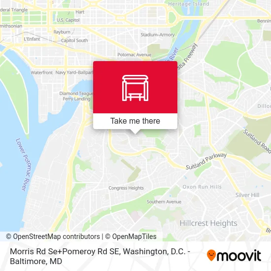 Morris Rd Se+Pomeroy Rd SE map