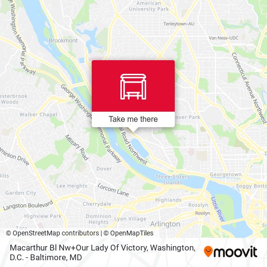 Macarthur Bl Nw+Our Lady Of Victory map