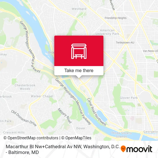 Mapa de Macarthur Bl Nw+Cathedral Av NW
