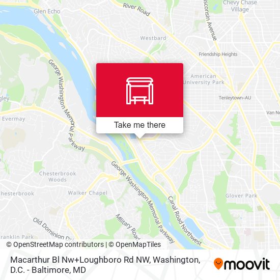 Macarthur Bl Nw+Loughboro Rd NW map