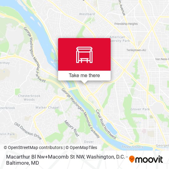 Mapa de Macarthur Bl Nw+Macomb St NW