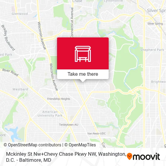 Mckinley St Nw+Chevy Chase Pkwy NW map