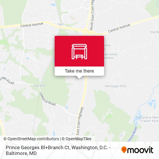 Mapa de Prince Georges Bl+Branch Ct