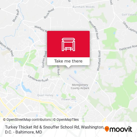 Turkey Thicket Rd & Snouffer School Rd map