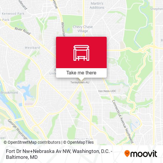Fort Dr Nw+Nebraska Av NW map