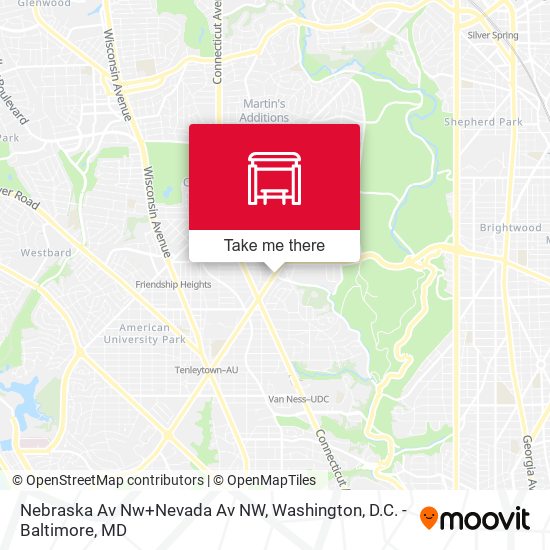 Nebraska Av Nw+Nevada Av NW map