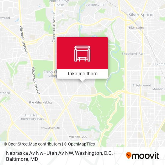 Nebraska Av Nw+Utah Av NW map