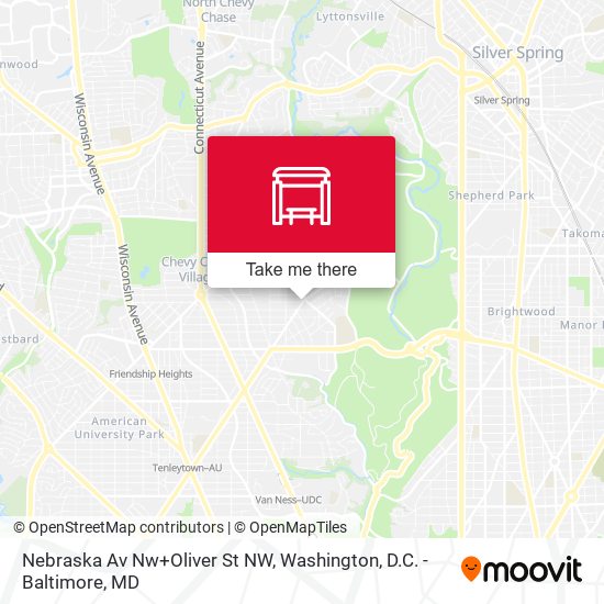 Nebraska Av Nw+Oliver St NW map