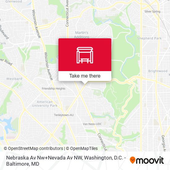 Nebraska Av Nw+Nevada Av NW map