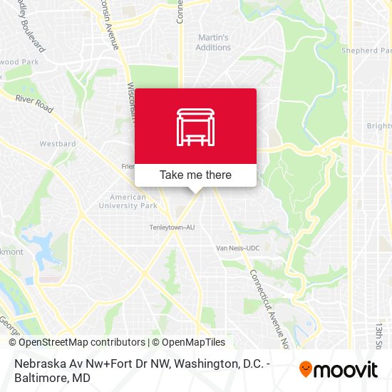Mapa de Nebraska Av Nw+Fort Dr NW