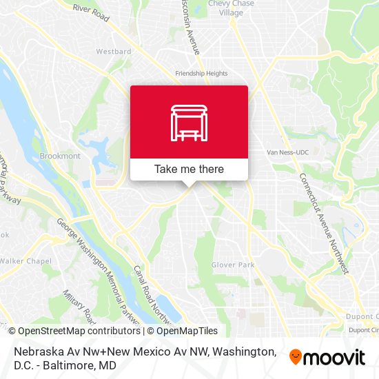Nebraska Av Nw+New Mexico Av NW map