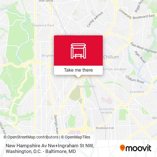 Mapa de New Hampshire Av Nw+Ingraham St NW