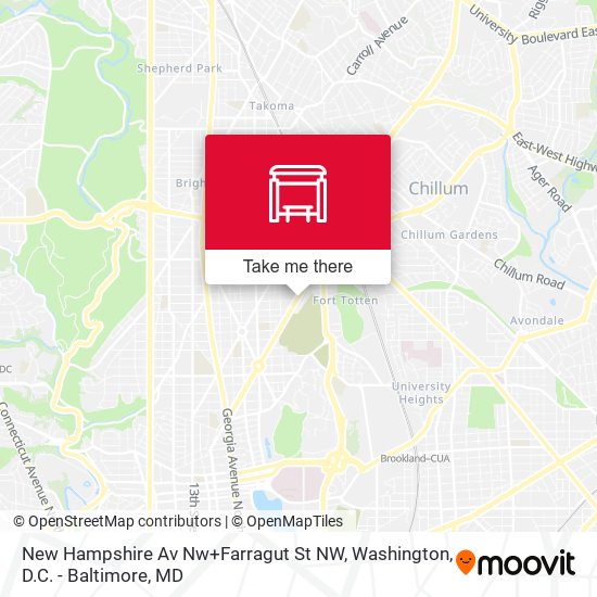 New Hampshire Av Nw+Farragut St NW map