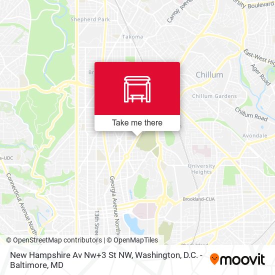 New Hampshire Av Nw+3 St NW map