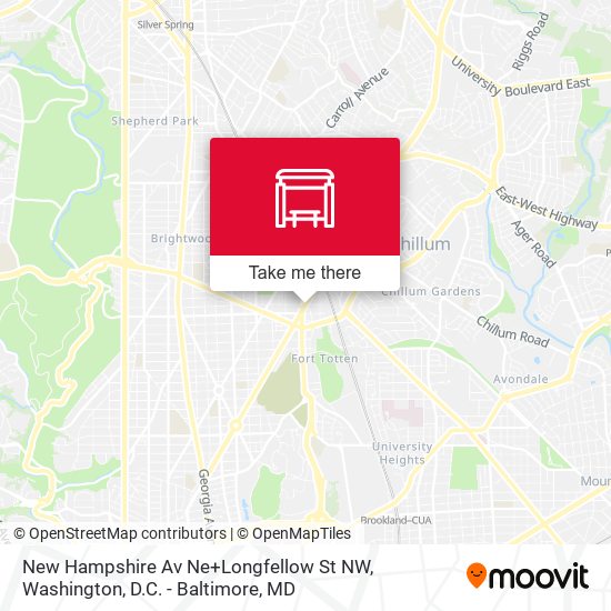 New Hampshire Av Ne+Longfellow St NW map