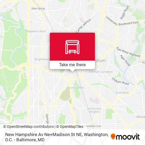 New Hampshire Av Ne+Madison St NE map