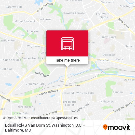 Edsall Rd+S Van Dorn St map