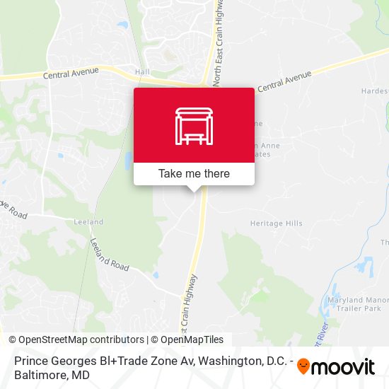 Mapa de Prince Georges Bl+Trade Zone Av