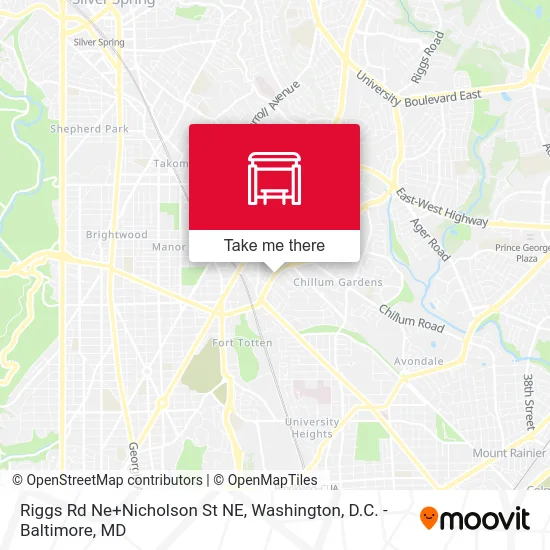 Mapa de Riggs Rd Ne+Nicholson St NE