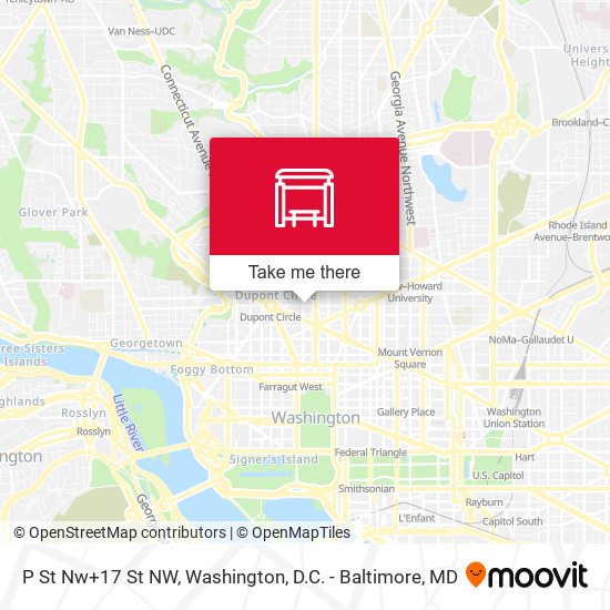 Mapa de P St Nw+17 St NW