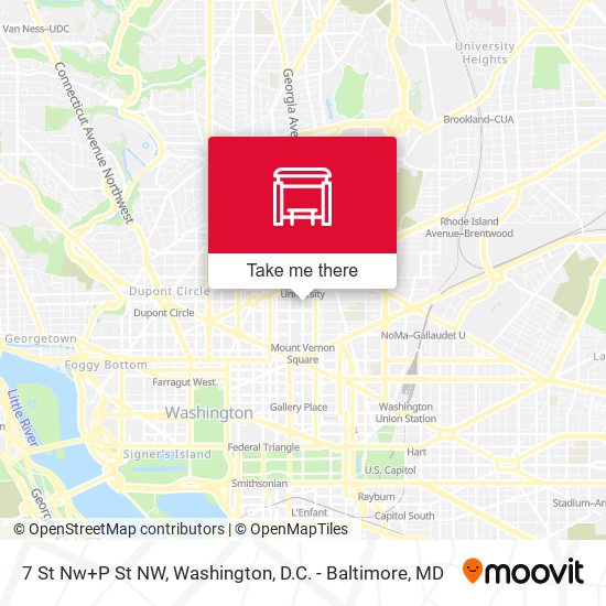 7 St Nw+P St NW map