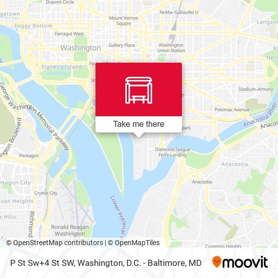 P St Sw+4 St SW map